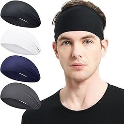 PAROPKAR Multi Sports Stretchy Headbands for Men for Football Cycling Basketball Yoga Fitness Workout Unisex Quick-Dry Sweatband (Multi Colour - 06)-image-7