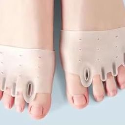 Veemok Silicone 5 Toe Separator Corrector – White 5-Hole Forefoot Pads (1 Pair)-image-30
