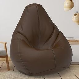 ComfyBean Bag with Beans Filled 5XL- Official: Bailey & Bakers Bean Bags - for Adults - Max User Height : 6-6.5 Ft. - Weight : 99-110 Kgs(Model: Brown Dark Grey)-16