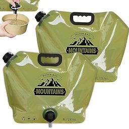 Proberos® 2Pcs Water Bag with Valve 8L Capacity Outdoor Water Bag with Handle Food Grade Reuseable Water Jug Bag Camping Water Carrier Clean Water Container-image-34