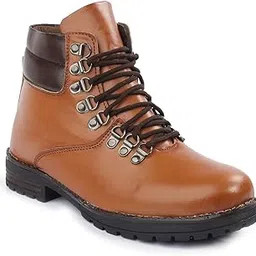 woakers Men's Synthetic Leather Boots (Tan) (SKINT662)-picture-24
