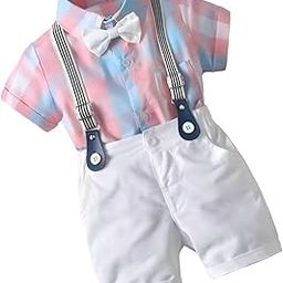 Kids Boys Printed Cotton Short Sleeve Collared Neck Ethnic Wear Spandex Shirt & Shorts with Bow tie.-image-80