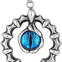 Pendant for Men Evil Eye Dragon Black Silver chain for men Boys boyfriend gents locket Necklace for men Boy girls Women Stainless Steel neck chain lockets mens chains fashion Long Stylish M81-image-81