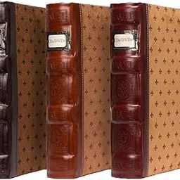 Bellagio-Italia Tuscany DVD Storage Binder Assortment 3-Pack - Stores Up to 144 DVDs, CDs, or Blu-Rays - Includes 1 Cognac, 1 Chestnut, and 1 Crimson-image-96