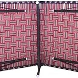 KANEKARTS Portable Metal Iron Folding Bed Iron Cot Foldable Bed Frame Portable Bed Cot Camp Bed Guest Bed Folding Camp Bed Niwar Folding Bed for Sleeping-0