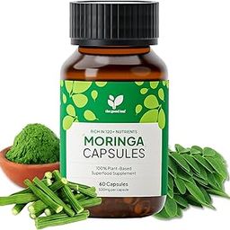 THE GOOD LEAF Moringa Capsules | 60 pcs | 500mg each | 100% Natural with Vitamins A, C, E | Supports PCOS, Hormonal Balance, Skin & Hair Health | Boosts Immunity | Vegan & Non-GMO | Antioxidant Rich-10