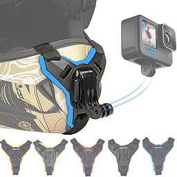 Action Pro Helmet Chin Mount Strap with J Hook Compatible with All Smartphones and GoPro 13 12 11 10 9 8 7 5 4 | SJCAM | DJI Osmo | Insta 360 X4 X3 X2 & Other Action Cameras [Made in India] (Blue)-23