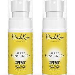 BLUSHKAR Spray Sunscreen SPF 50+ | Broad Spectrum UVA/UVB Protection | Water-Resistant, Oxybenzone-Free, Alcohol-Free | Lightweight Antioxidant Formula for Face & Body (Pack of 2)-image-26