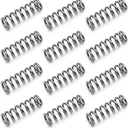 Cilky 20pcs Small Compressed Spring 304 Stainless Steel Pen Spring, Release Spring 10-30mm (0.39"-1.18") Length, Outer Diameter 4-6mm (0.16"-0.24") Small Springs Compression(0.5mm*6mm*20mm)-image-3