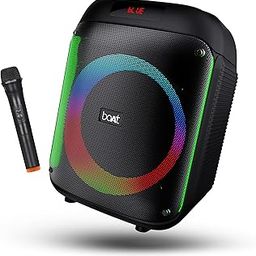 boAt PartyPal 220 Bluetooth Party Speaker w/ 80 W Signature Sound, Karaoke with Mic, RGB LEDs, Up to 6 hrs Playback, BT v5.3, AUX & USB Port, Wireless Mic, Bass & Treble EQs, TWS Mode(Midnight Black)-21