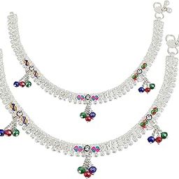 Silver Plated Traditional Anklets for Women & Girls Stylish-42
