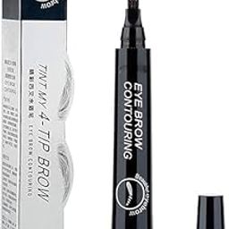 KARTSGLID Waterproof Eyebrow Pen - Long Lasting, Sweat-Proof 4 Point for Eyeliner & Microblading - Suitable for All Skin Types, Ideal for Summer & Outdoor Travel (Black)-41