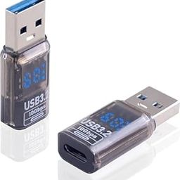 atdaraz 10Gbps USB C Female to USB 3.0 Male Adapter with Digital Display, USB 3.2 Converter Type A to Type C Charging Connector, 2pcs (Transparent)-image-28