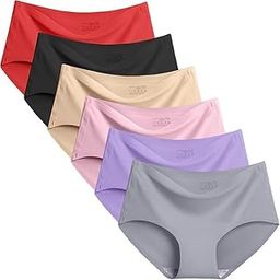 LOURYN KOULYN Women/Girls ice Silk Invisible Seamless Panty, No Show Laser Cut Hipster Pantie Smooth Stretch Pantie for Women Daily Use Pack of 3(Multi Colored)-image-63