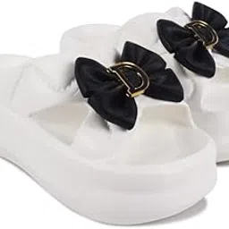 cogs Women's Fashion Slide Sandals with Bow Detail Comfortable Slip-On Platform Slides for Casual Wear-picture-40