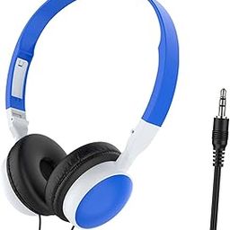 CALANDIS™ Head Mounted Headsets Stereo 3.5mm Interface for Girls Boy Blue Without mic | Headphones | Portable Audio & Headphones-image-54