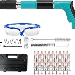 Dgklesh Enterprise Manual Steel Nail Gun Tool Kit with 50 Nails - Nail Wall Fastening Tool for Cement Concrete 4 Speed Adjustable Nail Gun - Portable Nail Shooting Machine Household-image-62