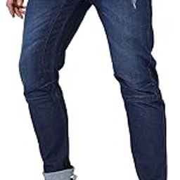 campus sutra Men's Regular Fit Mid Rise Pencil Side-Striped Denim Jeans for Casual Wear | Dark-Wash | Button Closure | Cotton Denim Jeans Crafted with Comfort Fit for Everyday Wear-picture-42