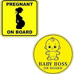 Stickloop Bump On Board and Baby On Board Car Sticker | Pregnant Women and Kids Safety Sign Window Sticker for Vehicle Glass (Pregnant & Boss Baby On Board)-image-97