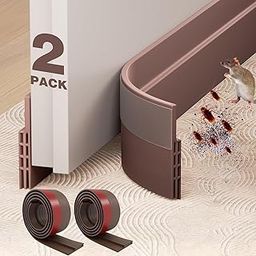 FORNUS Door Draft Stopper for Bottom of Door, Adjustable Weather Stripping Door Seal for Cold Insulation, Under Door Sweep for Exterior & Interior Doors, Door Bottom Seal Blocker Noise (39inch,Brown)-10