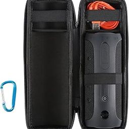 LIRAMARK Portable Nylon Carrying Shock Proof Hard Case Cover for Compatible with JBL FLIP 6 / Flip 5 / Flip 4 / Flip 3 / Flip Essential Bluetooth Speaker (Black)-24