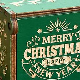 Fashion My Day Merry Christmas Music Box Wooden Hand Crank Music Boxes for Wife Friends Son-image-17