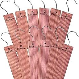 BLOOMAX® 20 Pcs Cedar Block Planks with Hanging Chrome Hooks for Moth Repellent | Cedar Blocks for Clothes Storage | Better Than Moth Balls for Closet | Cedar Hangers Clothes Moths (Pack of 20)-image-13