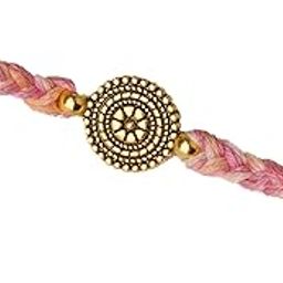 Golden Sansaar Charm Rakhi for Brother | Handcrafted Designer Rakhi Thread | Raksha Bandhan Gift-image-43
