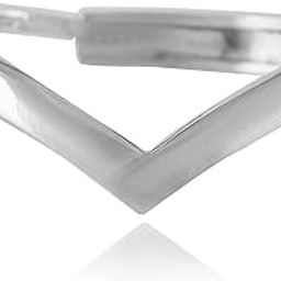 Delicate 925 Sterling Silver V Shape Ring - Perfect Promise or Knuckle Ring For Women and Girls-image-47
