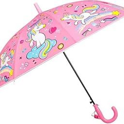 3D Cartoon Kids Umbrella, Clear and Transparent, Large Size| 60 Inch & Pop-Up, Waterproof Rain Umbrella for Boys & Girls (White)-32