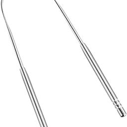 Tongue Scraper Cleaner for Adults Surgical Grade Stainless Steel Metal Tongue Brush Dental Kit Professional Eliminate Bad Breath With Non-synthetic Grip (1 Pack)-image-6
