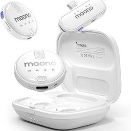 MAONO Wireless Collar Mic for YouTube PC and Type C Mobile, Noise Cancellation Lapel mic with 6H Battery, 100m Transmission, Gain, Mute, Monitoring for YouTube, Vlogging, Podcasting (WM620-White)-image-39
