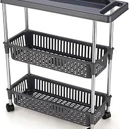 Rasvesh Plastic-Stainless Steel Fruit & Vegetable 2+1 Stand Kitchen Trolley | Fruit Basket | Vegetable Basket | Onion Potato Rack for Kitchen | Vegetable Stand for Kitchen (2+1 Layer Rack)-image-52