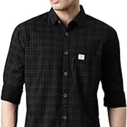 Men's Comfort Slim Fit Pure Cotton Opaque Checked Casual Shirt-image-2