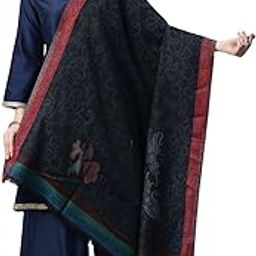 Women's Black Kani Jamawar Pure Wool Shawl_IJS84M_Black-image-97
