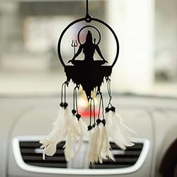 Pixel Crafts Acrylic Fancy Lord Shiva Car Hanging Car Rear View Mirror Decor Ornament Accessories Good Luck Dream Catcher Positive Vibes Balcony,Gift, Car, Wind Chimes, Room, Multicolour-image-83