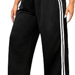Straight high Waist Side Stripe Workout Yoga Drawstring Lower for Women/Trending Style, Relaxed Workout Pants for Women-image-9