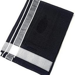 V Men's Cotton Black Colour Single Lungi/Kavasu/Mundu/Dhoti/Sarong (Free size)-image-22