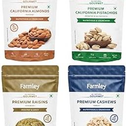 Farmley Premium Mix Nuts and Dry Fruits Combo Pack Total 900 gram Almond 250 g, Cashew nut 250 g, Salted Pistachios 200 g, Raisin 200 g-image-62