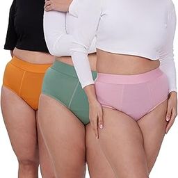 Strong Leak Protection Period Panties for Women| Pack of 3 Hiphugger Reusable Hipster| No Pads Rash & Stain-Free Bamboo Cotton Underwear-image-55