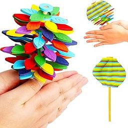 VGRASSP Spinning Candy Flower Toy for Kids - Lollipop Shaped Hand Fidget Spinner - Twisting and Rotating Colorful Flower - Stress Buster Gift for Creative - Color As Per Stock-13