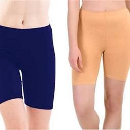 Amkr Fashion Sports Solid Women Beige, Blue Cycling Shorts ()_APS-BT-001B Beige::Blue XL 2-image-50