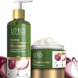 Lotus Botanicals Red Onion Dry & Fizzy Haircare Kit Total Repair Hair Mask (200g)Hair-Fall Control* Shampoo (300ml) (Pack of 2 )-12