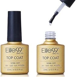 Elite99 Nail Gel Polish No Clean Top Coat Base Coat Long-lasting Nail Soak Off UV LED Gel Lacquer Foundation Sealer, 10 ml-12
