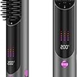 COSTAR Cordless Hair Straightener Brush - Portable Straightening Brush for Travel, Type-C Charging, Mini Hot Straightening Comb for Women & Men, Ceramic Coating, Lightweight for Touch-ups, Anti-Scald-39
