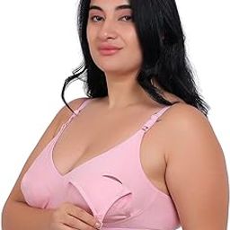 Womens Cotton Seamed, Non Paded, Non-Wired, Nursing Bra-image-24