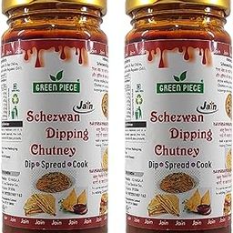 Green Piece Jain Schezwan Dipping Chutney Without Onion Garlic (250gm X 2) (Pack of 2)-image-4