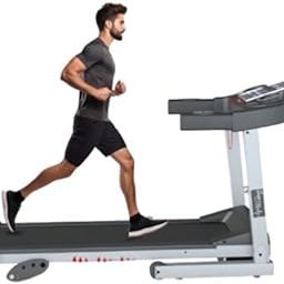Sportal STM110 Motorized Treadmill | Running for Home Gym | Weight Loss and Endurance Training | 4HP Peak DC Motor LCD & Wide Running | Belt Bright 3.5” | User Weight 100Kg | LCD Touch Screen - Grey-11