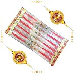 Multicolor Combo of 2 Dora Rakhi Set for Men with Roli Chawal Rakhi for Brother-image-8