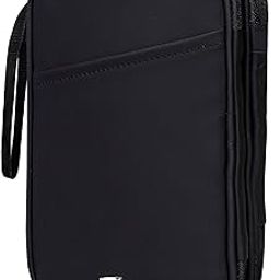 Portable Storage Organizer for USB Cable, Earphone, Power Bank, Charger, Hard Disk & Digital Gadgets, Travel Electronics Organizer Pouch with Mesh Pockets, Digital Accessories Case Black-12